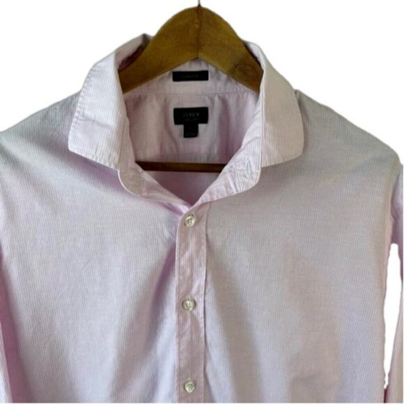 J Crew Shirt Mens L Pink Ludlow Button Up 120s 2 Ply Long Sleeve Cotton/Linen - Picture 3 of 8
